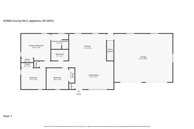 W3866 COUNTY RD S, Appleton, WI 54913