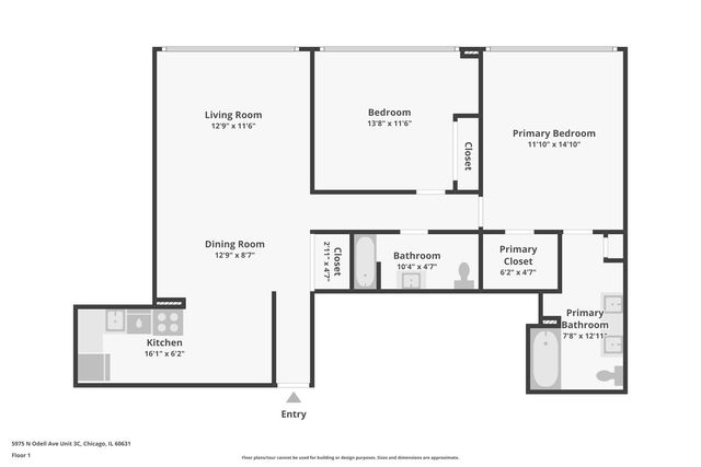 5975 N Odell Avenue 3C, Chicago, IL 60631