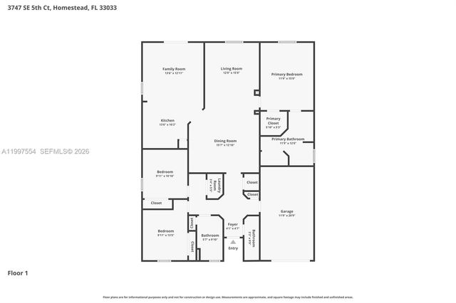 3747 SE 5th Ct, Homestead, FL 33033