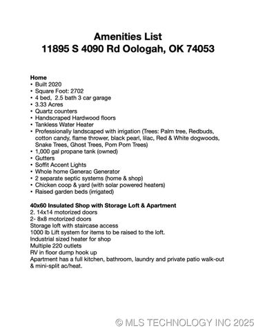 11895 S 4090 Road, Oologah, OK 74053