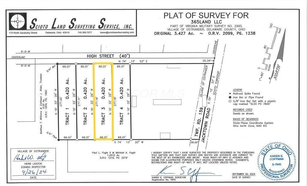 0 E High Street, Tract 3, Ostrander, OH 43061