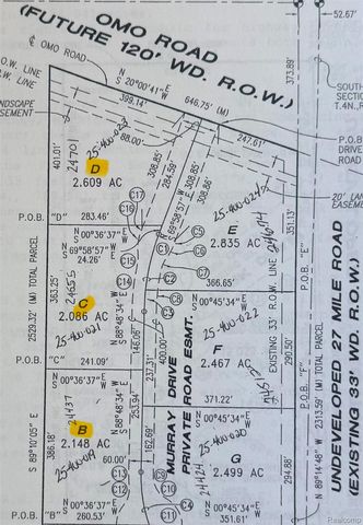 24555 Murray LOT C Drive, Ray Township, MI 48096
