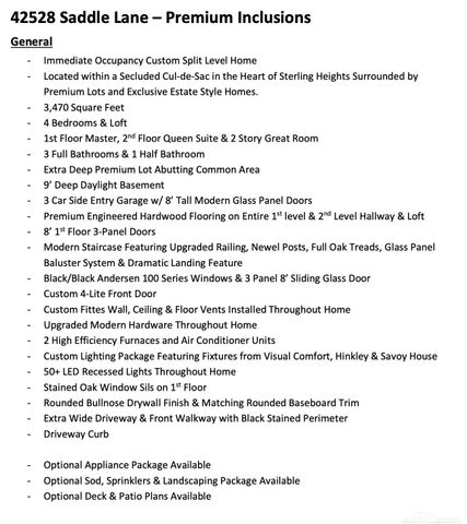 42528 Saddle Lane, Sterling Heights, MI 48314