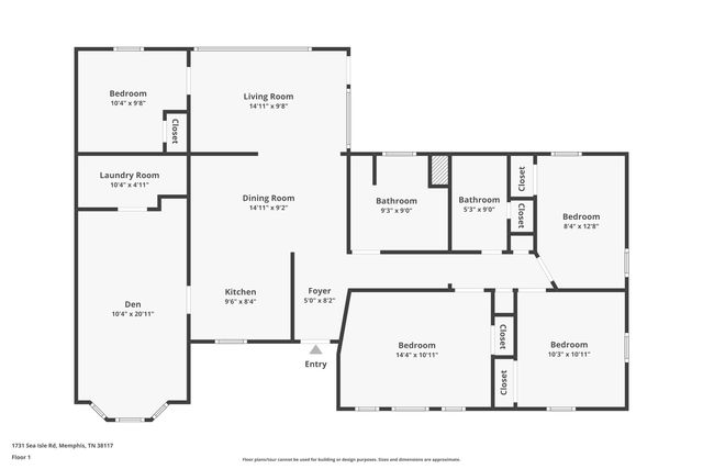 1731 SEA ISLE RD, Memphis, TN 38117