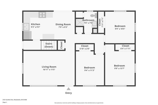 2131 Sunkist AVENUE, Waukesha, WI 53188