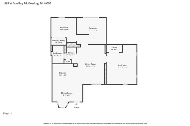 1497 W Dowling Road, Dowling, MI 49050