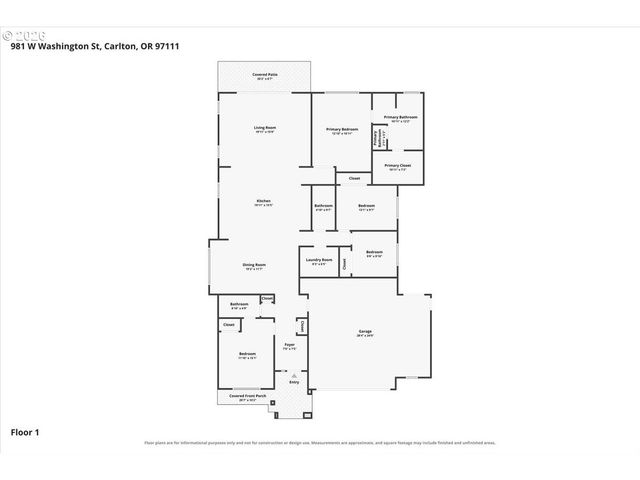 981 W Washington St, Carlton, OR 97111