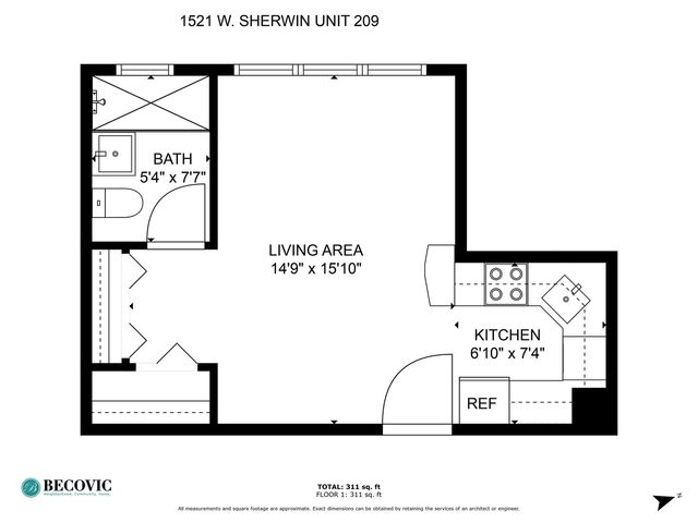 1521 W Sherwin Avenue 209, Chicago, IL 60626
