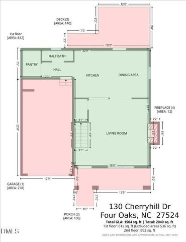 130 Cherryhill Drive, Four Oaks, NC 27524