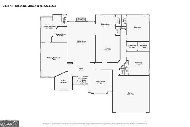 2138 Kellington Drive, Mcdonough, GA 30253