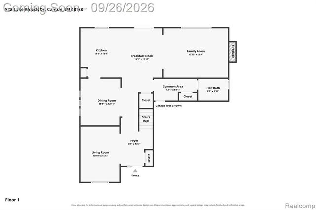 822 Lake Woods Drive, Canton, MI 48188