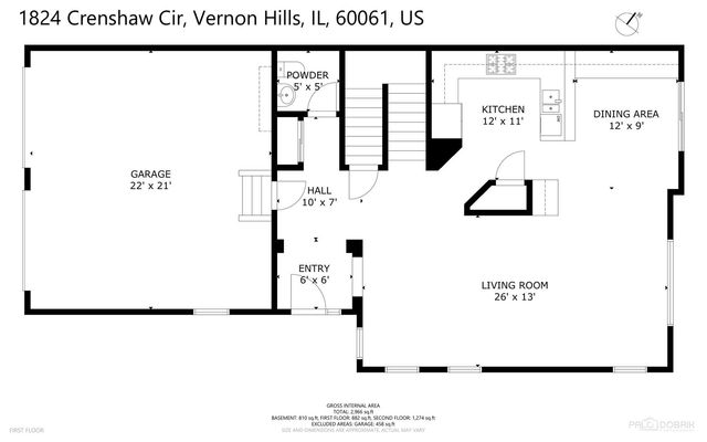 1824 Crenshaw Circle 1824, Vernon Hills, IL 60061