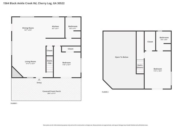 1564 Black Ankle Creek Road, Cherry Log, GA 30522