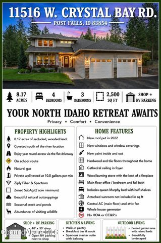 11516 W Crystal Bay Rd, Post Falls, ID 83854