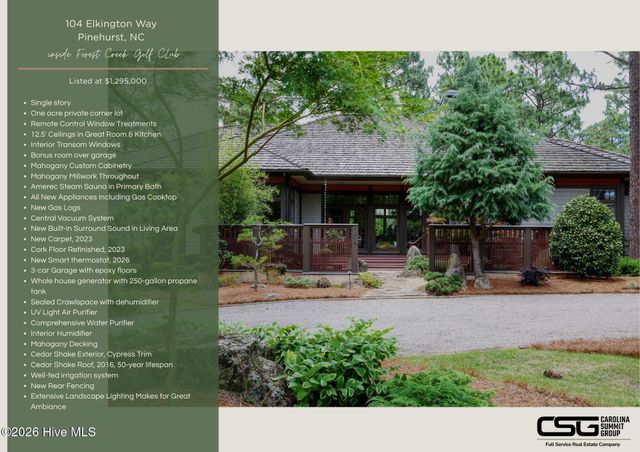 104 Elkington Way, Pinehurst, NC 28374