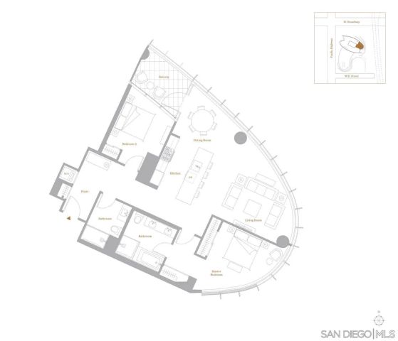 888 W E Street 3105, San Diego, CA 92101