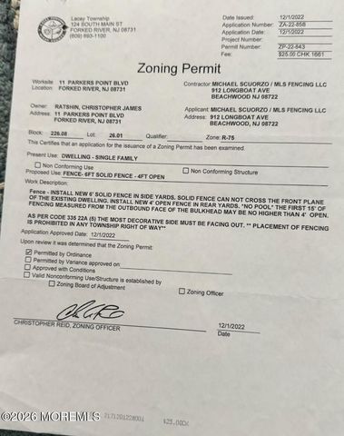 11 Parkers Point Boulevard, Forked River, NJ 08731