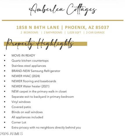 1858 N 84TH Lane, Phoenix, AZ 85037