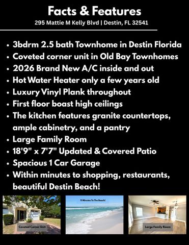 295 Mattie M Kelly Boulevard, Destin, FL 32541