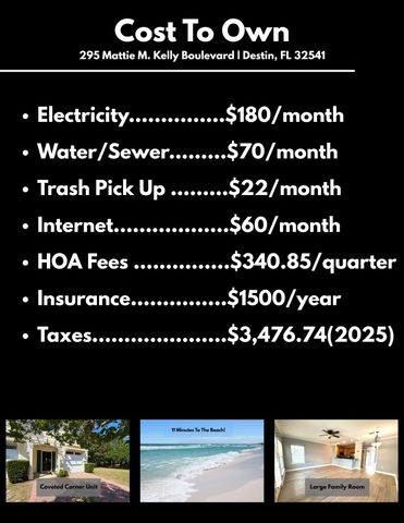 295 Mattie M Kelly Boulevard, Destin, FL 32541