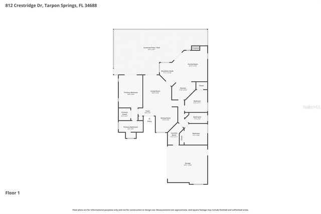 812 CRESTRIDGE DRIVE, Tarpon Springs, FL 34688