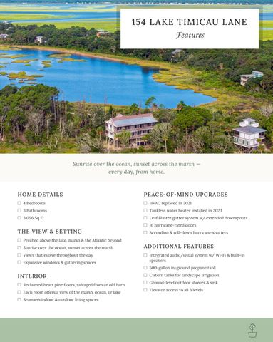 154 Lake Timicau Lane, Dewees Island, SC 29451