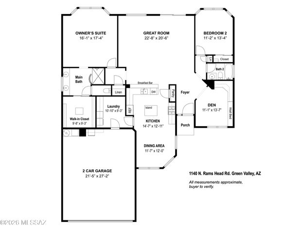 1140 N Rams Head Road, Green Valley, AZ 85614