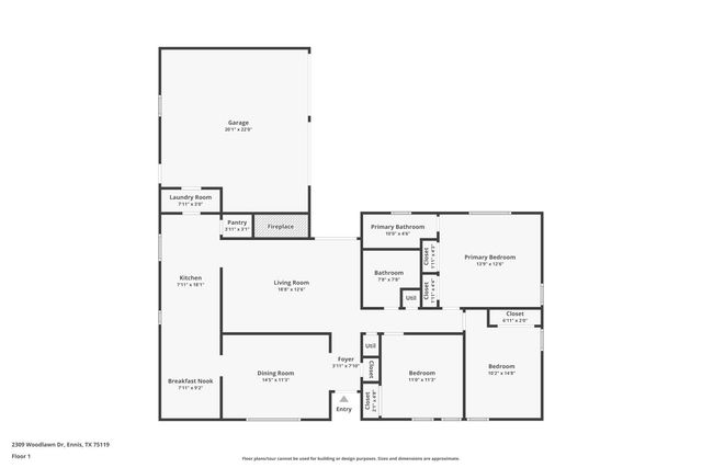 2309 Woodlawn Drive, Ennis, TX 75119