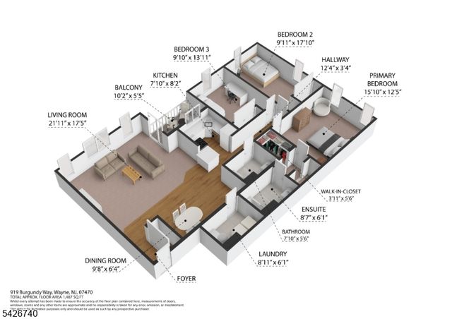 919 Burgundy Way 919, Wayne Twp., NJ 07470