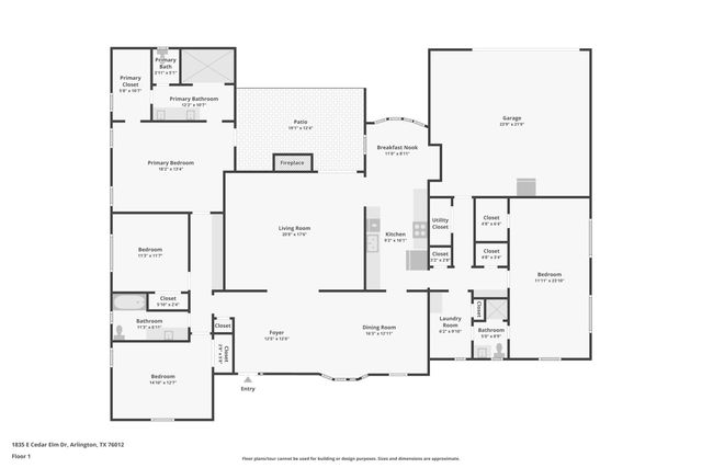 1835 E Cedar Elm Drive, Arlington, TX 76012