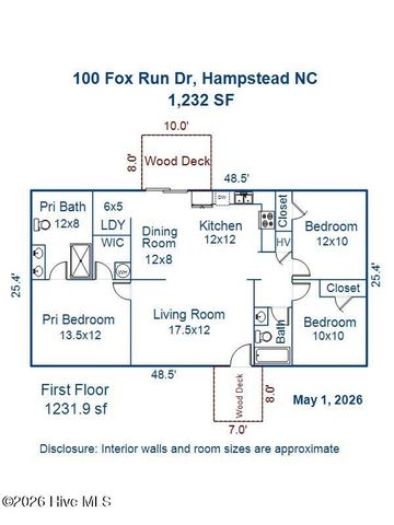 100 Fox Run Drive, Hampstead, NC 28443