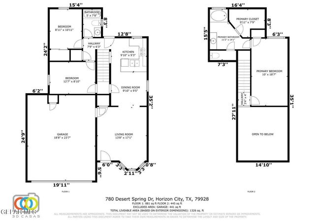 780 DESERT SPRING Drive, Horizon City, TX 79928