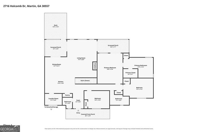 2716 Holcomb Drive, Martin, GA 30557