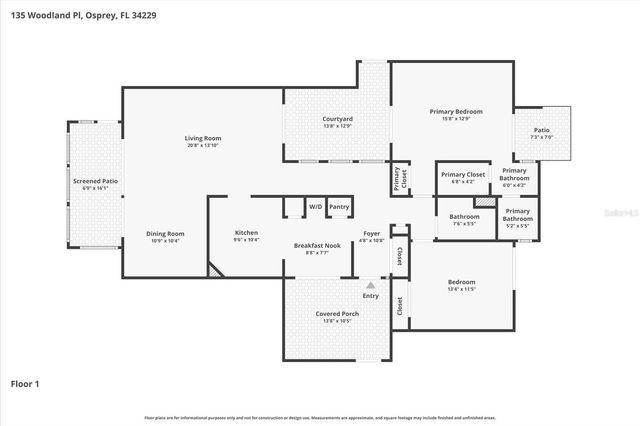 135 WOODLAND PLACE, Osprey, FL 34229