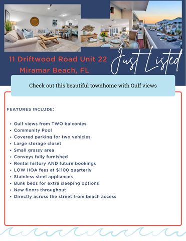 11 Driftwood Road 22, Miramar Beach, FL 32550