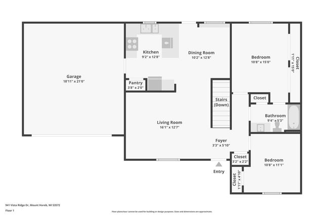 941 Vista Ridge Drive, Mount Horeb, WI 53572