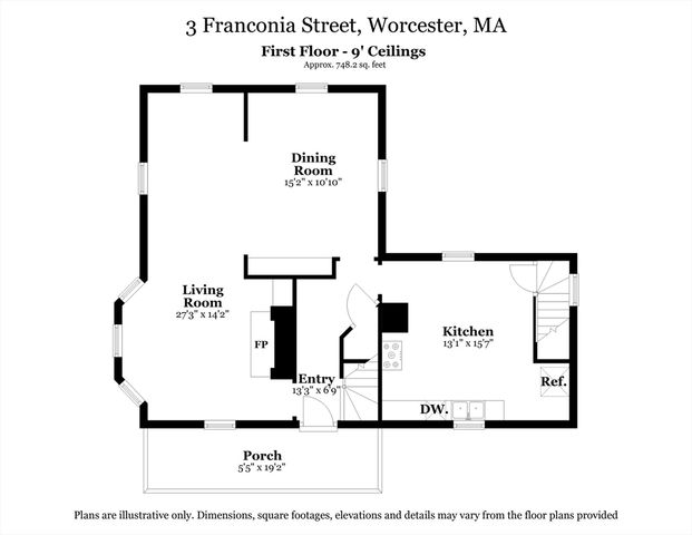 3 Franconia St, Worcester, MA 01602