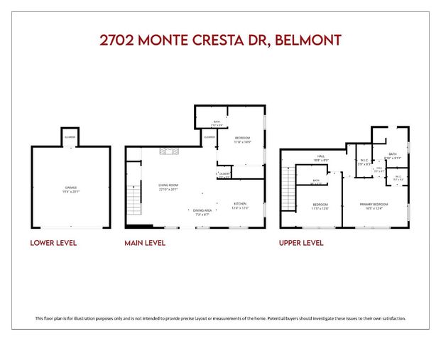 2702 Monte Cresta Drive, Belmont, CA 94002