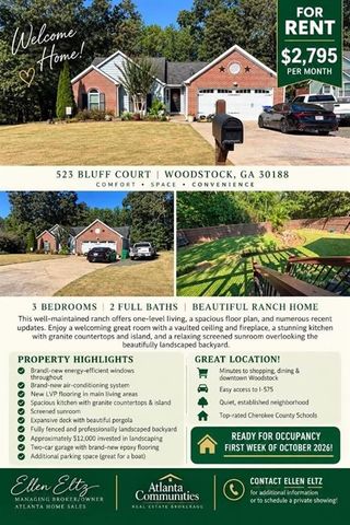 523 Bluff Court, Woodstock, GA 30188