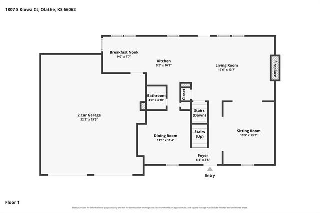 1807 S Kiowa Court, Olathe, KS 66062
