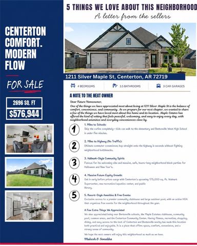 1211 Silver Maple Street, Centerton, AR 72719