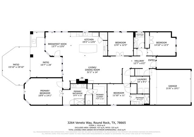 3264 Veneto WAY, Round Rock, TX 78665