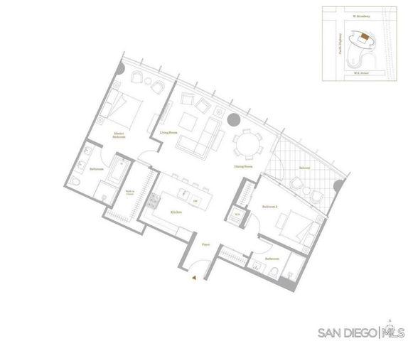 888 W E Street 2206, San Diego, CA 92101