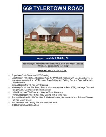 669 Tylertown Road, Clarksville, TN 37040