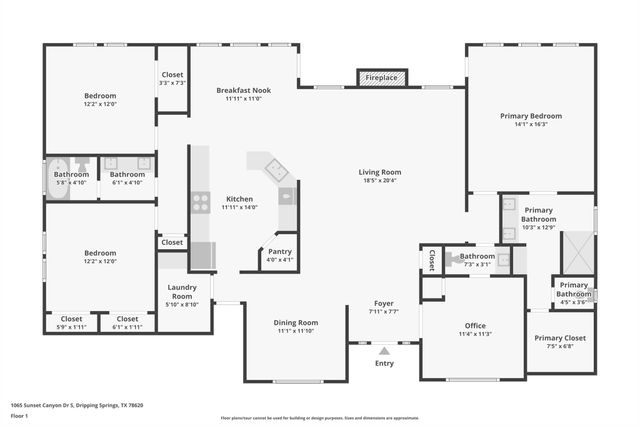 1065 Sunset Canyon DR N, Dripping Springs, TX 78620