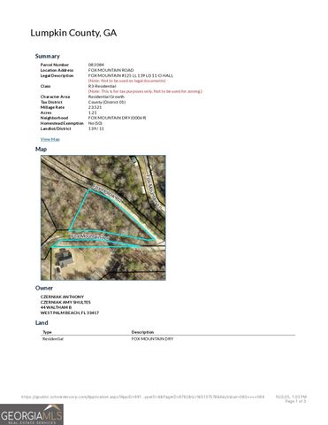 0 Fox Mountain Road, Dahlonega, GA 30533