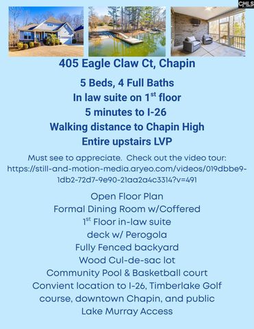 405 Eagle Claw Ct, Chapin, SC 29036