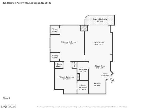 135 East Harmon Avenue 1020, Las Vegas, NV 89109