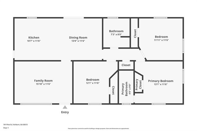 191 Pine NE Street, Fairburn, GA 30213