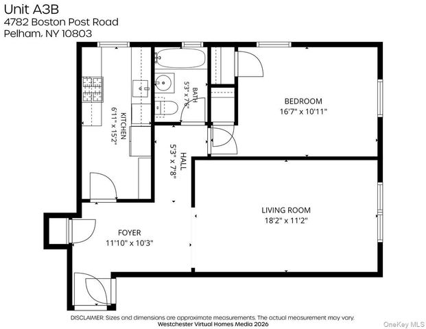 4782 boston post A- 3B, Pelham, NY 10803